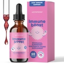 JoySpring immunologiczne krople - Dzieci immunologiczne wsparcia suplement płynny (2 fl oz) - Echinacea, Elderberry, Oregon Grape Root, Orange Peel, Witaminy A, B6, C - Naturalny system wsparcia dla dzieci i dorosłych