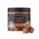 JustFoodForDogs 10- in-1 Wielofunkcyjne suplementy żucia dla psów, Superfood Mieszanka, Glukozamina, Omega-3 Kwasy tłuszczowe, Zdrowie skóry, Joint Health, Probiotyki, Plant- Based, Human Grade - 45 Hrabia