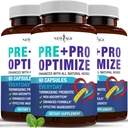 Pro Optymalizacja Probiotyki dla Kobiet, Menopauza, 70 Miliard CFU, Zdrowie trawienne - Wsparcie dla Bloating, Gorące błyski, Wspólne wsparcie, Nocne poty - Gut Health & Metabolizm - Dong Quai (180 (Pack of 3))