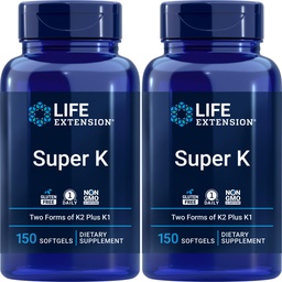 Life Extension Super K, 150 Softgels (Pack of 2) z witamin K i K2