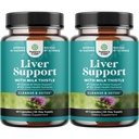Nature Craft Liver Cleanse Detox & Napraw 2 Pack Bundle - Herbal Liver Support Milk Tistle Supplement - Silimarin Milk Tistle Supplements with Dandelion Root, Choline, Beetroot & Artiduck Extract