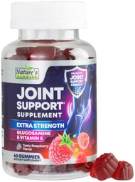 Joint Supplement Supplement - Dodatkowa siła Glukozamina Gummy wspomaga zdrowie i elastyczność dla pleców, Knees, Ręce - Naturalne witaminy E immunologiczne Wsparcie - Najlepsze Gummies dla kobiet i mężczyzn - 60 Gummies
