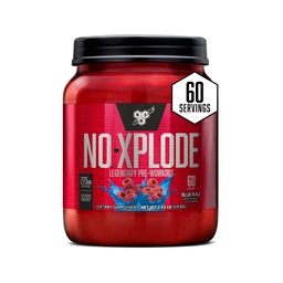 BSN N.O.-XPLODE Proszek do wstępnego treningu, Suplement energetyczny dla mężczyzn i kobiet z kreatyną i Beta- Alanina, Flavor: Blue Raz, 60 Służenie