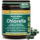 Biogeneza Organic Chlorella Tablets - 600 Hrabia (500mg) 124; Australian Hodowl 124; BioDynamic Cracked Cell Wall 124; Bogate w Chlorofil, Witaminy i Minerały