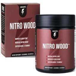 InnoSupps Nitro Wood - Wspiera zdrowy przepływ krwi 124; Suplement tlenku azotu 124; Naturalne wsparcie immunologiczne 124; (60 Kapsułki wegetariańskie)