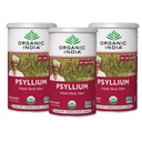 ORGANIC INDIA Proszek ziołowy - Komplement całego włókna dziąseł, Wsparcie trawienia, Wegan, Bez glutenu, USDA Certified Organic, Nie-GMO, Rozpuszczalne i nierozpuszczalne źródło włókna - 12 oz (Opakowanie 3)