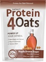 Pescience Protein4Oats, Proszek, aby niesamowite degustacja białka owsianka, z serwatką i kazeiną, Gluten wolny, klonowy brązowy cukier, 12 Służenia