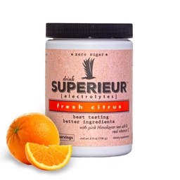 Superior Electrolytes - Plant Based Electrolyte Supplement w / Sea Minerals for Hydration & Recovery - Keto Friendly, Non-GMO, Zero Sugar, Vegan Healthy Sports Drink Powder - Citrus (70 Sług)