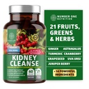N1N Premium Nurney Cleanse [21 Potent Herbs] do kontroli trakcji moczowej i pęcherza moczowego, Natural Nurney Support with Cranberry Extract, Astragalus and Uva Ursi Leaf, 60 Veg Caps