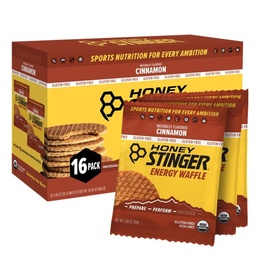 Miód Stinger Organic Gluten Wolna gofry cynamonowe, Energia Strooplafel do ćwiczeń, Wytrzymałość i wydajność, Sport Nutrition for Home & Gym, Przed i post Trening, Pudełko z 16 Gofry, 16.96 Ounces