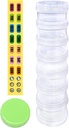 7 dzień Pill Organizer Case Stackable Cotygodniowe suplementy Vitamin Pills Holder Dispenser Extra Clear Transparent z etykietą i One More Lids - Duży
