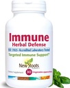 Immune Herbal Defense Supplement (200mg) z Reishi Mushroom, Astragalus Andrographis, Multi Herbal Extract z Elderberry, Echinacea (30 kapsułki) 124; Potężny suplement wsparcia immunologicznego