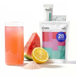 Calm Drink Mix - Relaxation Aid with Magnez, Ashwagandha, L- Theanine, & Witamina D - Wspiera regulację kortyzolu i nastroje dla mężczyzn i kobiet - Arbuz Lemonade Flavor 28 Sticks