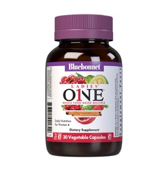 Bluebonnet Nutrition Ladies One Organic Vegetable Capsule, Whole Food Multiple, K2, Energy, Vitality, Non-GMO, Gluten, Soy & Milk Free, Kosher, 1 Miesiąc dostaw, Light Grey, 30 Count