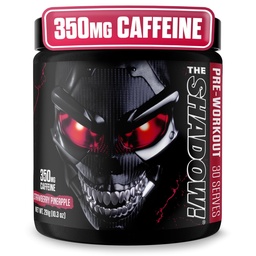 JNX SPORTS Cień! 350mg kofeiny Hard Core Precuting - Strawberry Ananas 30 Służenia do 124; Energia elektryczna, Skupianie mentalne & Superman Siła dla mężczyzn i kobiet