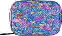 Mushroom Colorful Pill Box 7 Day Pill Case Travel Pill Organizer Bag with Zipper Portable Weekly Vitamin Medicine Supplement Holder Pouch Bag