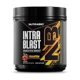NutraBio Intra Blast Bcaa Proszek suplement aminokwasowy, Electrolyte & Hydration Mieszanka, Intra, Pre Workout & Odzysk mięśni, 20g Eaa Acids Proszek, 5g Glutamina- Słodka herbata, 30 Serving