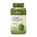 GNC Herbal Plus Ginkgo Biloba 60mg Suplement, Wegetarianin, Służy psychicznej ostrości, 300 Sługi