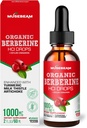 Organic Berberine HCl 1000mg płynne krople - z Ceylon Cynamon Turmeric Milk Thistle Artichock - Wysoka biodostępność suplement dla mężczyzn Kobiety - Wegan Sugar Free gluten Free 2fl. oz (60ml)