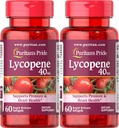 Puritan 's Pride Premium Lycopene 40mg, Suplement diety dla prostaty, przeciwutleniacz, Heart Health, i ogólne wsparcie zdrowia, 2 Supply Month, 60 Softgels szybkiego wydania, 2 Pack