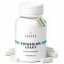 Support Potasu Citrate Supplement Equipment 124; 316mg Per Capsule Equipment 124; 20% Daily Value Equipment 124; Supports Muscle, Nerve & Heart Function Equipment 124; High Absorption Electrolyte for Potate Deficiency Equipment 124; 90 Vegan Capsules