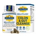 Simple Promise BellyFlush - Gentle Colon & Gut Cleanse Supplement with Milk Thistle & Bentonite Clay - Supports Constipation, Debloat, Digestive Detox & Flushing - 60 Capsules