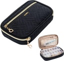BAGSFY Pill Organizator Case 2 razy w ciągu dnia - Cotygodniowy organizator medycyny Travel Pill Box z usuwalnym 7 dniowy pojemnik na lek Case Catainer dla oleju rybnego, Witamina, Suplement