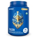 BIRDMAN Falcon Vegan Protein Powder Organic, Stevia & Sugar Free, Białko oparte na roślinach, niskie węglowodory, Wolne od mleka, Keto, Białko nieserwatki, Probiotyk, Białko pei 124; Smak wanilii - 37 Służenie - 2.64lb