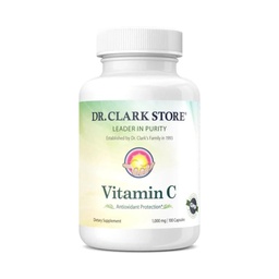 Dr Clark witamina C Suplement 1000mg - Gluten Free, Immunitet Support, Potężny przeciwutleniacz, Wspomaga funkcje mózgu, Promotes Tissue Formation and Repair, 100 Kapsułki żelatyny
