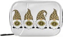 Leopard Gnomes Sunflower Pill Box 7 dzień Pill Case Travel Pill Organizer Bag z Zipper przenośny tygodniowy Case Compact Rozmiar dla posiadacza suplementu witaminy