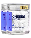 Cheers Restore 124; Suplement z DHM + L- Cysteina 124; Poczuj się lepiej po piciu i wsparcia swojej wątroby 124; 24 Dawki witaminy 124; Dihydromyricetyna, Cysteina, Printed Pear, B- witaminy, Ginger