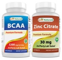 Najlepsze Naturals BCAA 3200mg & Cytrynian cynku 30 mg
