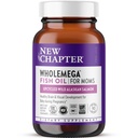 Nowy rozdział Wholemega dla Moms Fish Oil Supplement, małe kapsułki, 2000mg na serwowanie, Prenatal DHA z Omega-3 + Witamina D3 dla Prenatal i Poponatal Support, 500mg Każdy - 90 Count