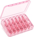 Pigułka Organizator 3X a Dzień Biżuteria Pink Perfekcja Przenośny Pigułka Przypadek 7- Dzień Cotygodniowy Kompleks Stylowy Podróże Esencjalne dla Fashionistas Biżuteria BPA- Wolny Towarzysz Zdrowia