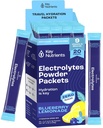 KLUCZOWE NUTRIENTY Multivitamin Electrolytes w proszku Pakiety - Pyszne Blueberry Lemonade 20 Pakiety nawadniania - Podróże Hydration Powder - Nie cukier, Nie kalorie, Gluten Free - Made in USA