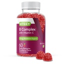 Witamina B Kompleks Gummeje z Witaminą C - Energia, Metabolizm i Wsparcie immunologiczne - B6, B12, Niacyna, Kwas foliowy, Biotyna, Wapnia - Wegan, Bezglutenowy - 60