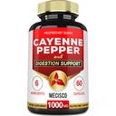 6in1 Cayenne Pepper Kapsułki z Ginger Root, Beet Root, i Black Pepper i więcej - 60 Kapsułki - Cayenne Supplement Supports Digestion System, Immunitet