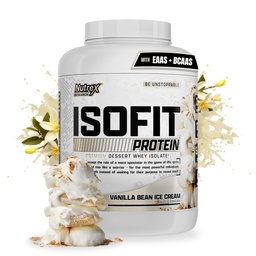 Nutrex Badania IsoFit białka serwatki w proszku Instantised 100% Izolat białka serwatki (70 Służenia, Wanilia Fasola lody)