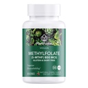PlantFusion Vegan Wysoka potencja Methylfolate 5- MTHF - Szybkie działanie Podjęzykowy Metylowy Folate Suplement jest 6X Więcej Absorbowalny - Nie-GMO, Wspiera układu krążenia i mózgu - 60 Lozenges