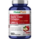 NusaPure Apple Cider Vinegar Complex 1500 mg 180 Veg Caps Nadaje się do wegetarian i wegan, Non-GMO