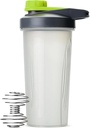 Mr Pen- Shaker Butelki do mieszania protein z Twist Cap, 28 oz, Gray / Green, Butelka z protein shaker z drutu Whisk Ball
