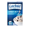 Lactaid Fast Act Laktoza Nietolerancja Kapsułki ulgowe, Lactase Enzyme to Prevent Gas, Bloating and Diarrhea Ze względu na wrażliwość na laktozę, Single- Serve Supplements for Travel and On- The-, 60 Count