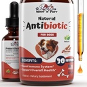 Psy Antybiotyki do Zakażenia, Kaszle, UTI, Alergie, Swędzenie 124; Naturalne Antybiotyki dla psów do wspierania skóry, Coat, & Trawienie 124; dla wszystkich ras i wieku 124; 1 fl oz