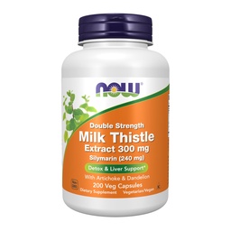 Teraz żywność Teraz żywność, (2 Pack) Sylimaryna, Wyciąg Thistle mleka z karczocha i Dandelion, podwójna siła, 300 mg, 200 Czapki Veg