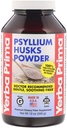 Yerba Prima Psyllium Husks Fiber Powder, 12 unce - Natural Fiber Supplement - Colon Cleanse - Gut Health - Vegan, Non-GMO, Gluten Free