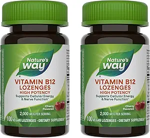 Nature 's Way Witamina B12 Lozenge, 100 Count (2 Pack)