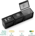 Bug HULL Cotygodniowy Pill Organizator 3X dziennie, codziennie 7 dzień Pill Box 3 razy dziennie, Travel Medicine Pill Organizer Pill Case Container dla witamin, suplementy