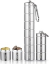 Metal Moisture Proof Cotygodniowy Pill Organizator 7 Dzień 3 razy dziennie, Stackable Aluminium Alloy Free Travel Pill Case Waterproof i duży komplet do przechowywania tabletek, Witaminy, Olej rybny, Dostaw
