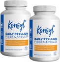Konsyl Daily Psyllium Fiber Kapsułki - Zawiera 1500mg all- Natural Psyllium Husk Powder per Serving - Wsparcie Digestive Health and Weight Management Goals + (2 Pack - 200 Count Each)