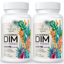 Suplement DIM do liposomalu - 1500 mg Suplement DIM dla kobiet - Suplementy Estrogenowe zawierają witaminę E, Primrose wieczorne, Black Cohosh, Omega-3 Kwasy tłuszczowe (2 opakowania)
